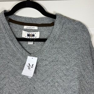NWT Men’s Joseph Abboud Lightweight Open Knit Wool Blend V-Neck Sweater Size XL